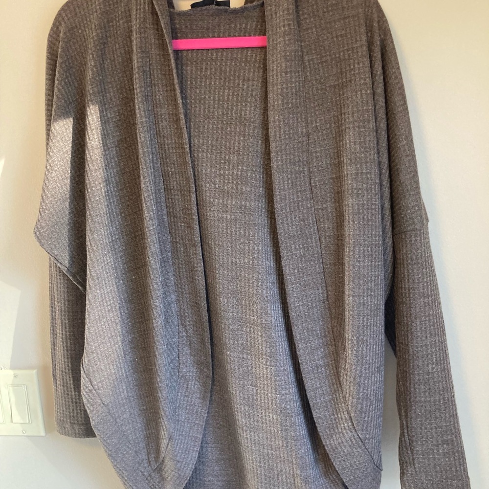 Final Touch Waffle Knot Cocoon Sweater